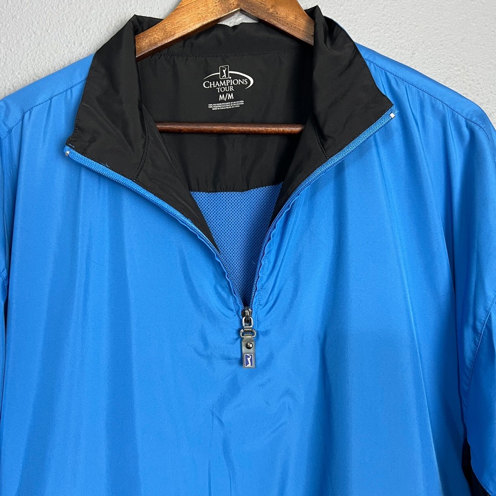 Champions Tour Golf Windbreaker Pullover Protection Short Sleeve Lightweight M/M